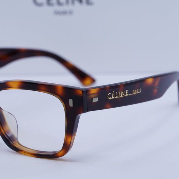 Celine CL50011F 054 Square Eyeglasses 49mm – Havana - Picture 3 of 9